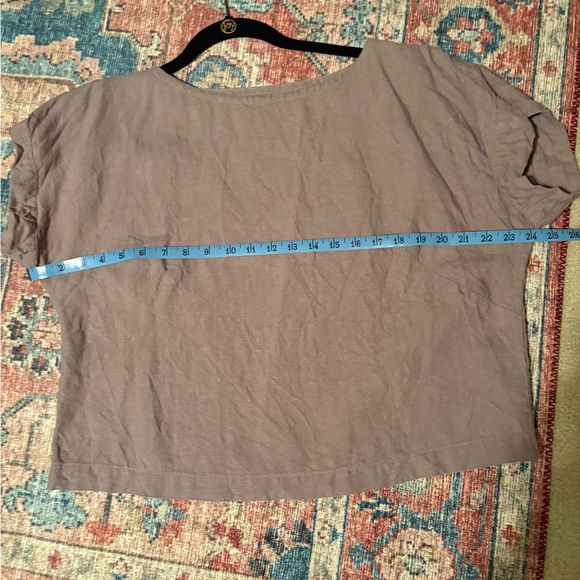 notPERFECTLINEN Short Sleeve Top in Lavender - Picture 8 of 9